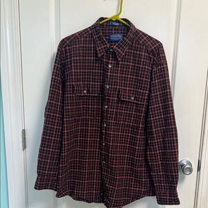 Pendleton Red and Black Plaid Hiking Shirt